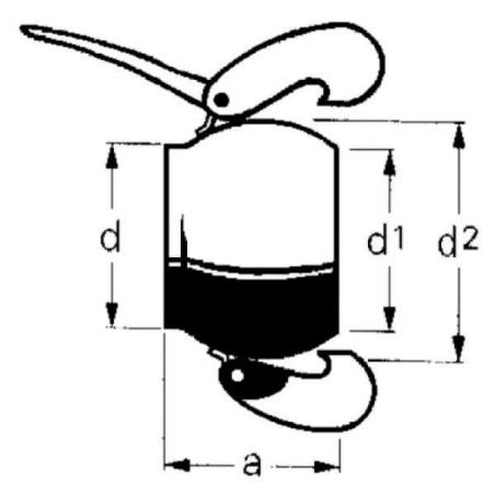 Male 194mm blanking cap Bauer - 1007053
