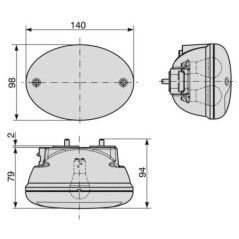 1008583 Cobo, Oval rear lights 