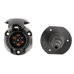 Waterproof 7-pin PVC socket - 101298JAE