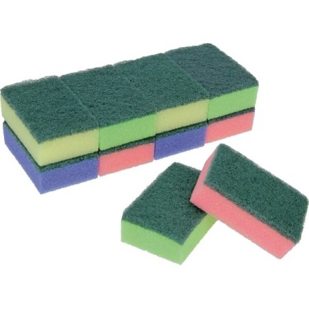 Sponge scourer 9x6x3cm 10 pcs - 105081