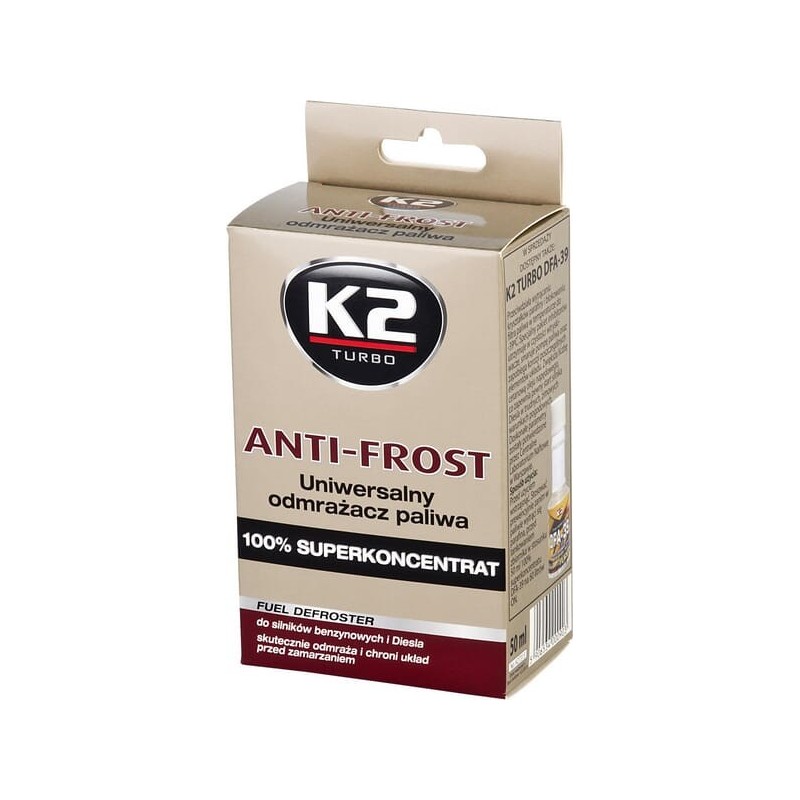 Odmrażacz paliwa uniwersalny Anti-Frost K2, 50 ml - 1074831305 Odmrażacz paliwa uniwersalny Anti-Frost K2, 50 ml - 1074831305
