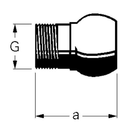 Ball 6 1/4 inch with threaded end 6 inch - 1070801