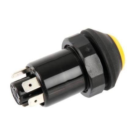 Push switch, 4WD, round, yellow - 11130250PN