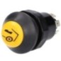 Push switch, Chopper, round, yellow - 11104010PN Push switch, Chopper, round, yellow - 11104010PN