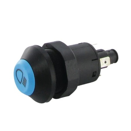 Push switch, High beam, round, blue - 11120140PN
