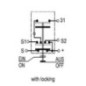 Push switch, High beam, round, blue - 11120140PN Push switch, High beam, round, blue - 11120140PN
