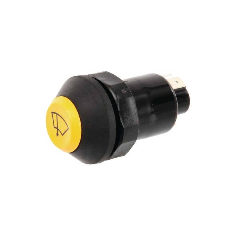 Push switch, Wipers, round, yellow - 11145090PN Push switch, Wipers, round, yellow - 11145090PN
