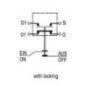 Push switch, Wipers, round, yellow - 11145090PN Push switch, Wipers, round, yellow - 11145090PN