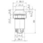 Push switch, Wipers, round, yellow - 11145090PN Push switch, Wipers, round, yellow - 11145090PN