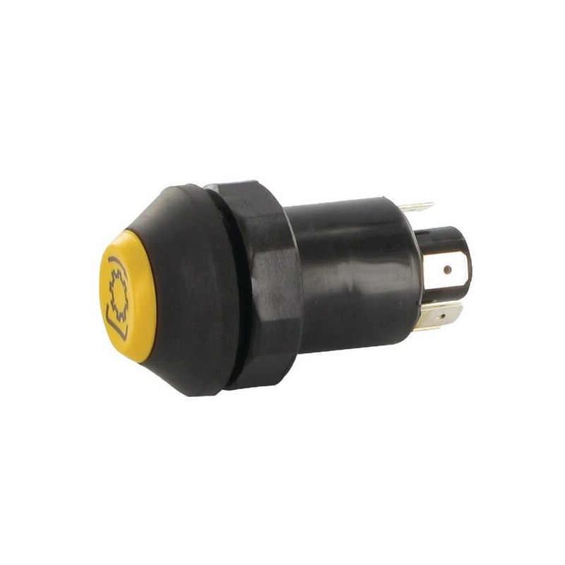 Push switch, PTO, round, yellow - 11100240PN Push switch, PTO, round, yellow - 11100240PN