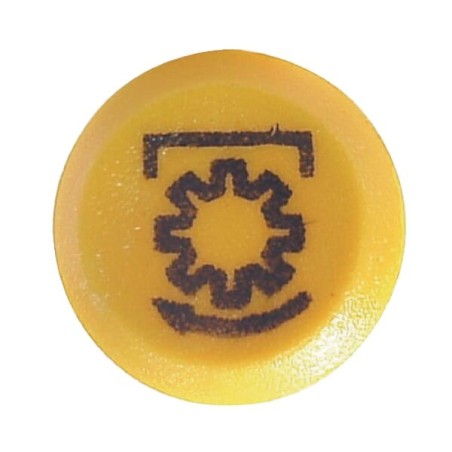 Push switch, PTO, round, yellow - 11100240PN