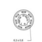 Push switch, PTO, round, yellow - 11100240PN Push switch, PTO, round, yellow - 11100240PN