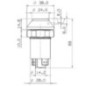 Push switch, PTO, round, yellow - 11100240PN Push switch, PTO, round, yellow - 11100240PN