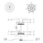 Push switch, PTO, round, yellow - 11100240PN Push switch, PTO, round, yellow - 11100240PN