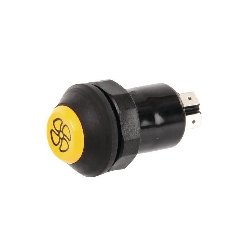 Push switch, Fan, round, yellow - 11145100PN Push switch, Fan, round, yellow - 11145100PN