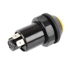 Push switch, Fan, round, yellow - 11145100PN