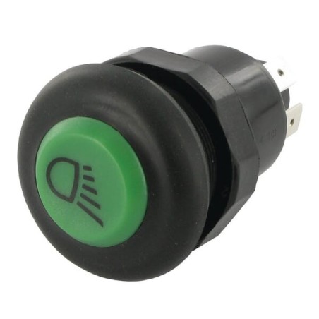 Push switch, Work light, round, green - 11110210PN