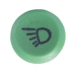 Push switch, Work light, round, green - 11110210PN