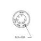 Push switch, Work light, round, green - 11110210PN