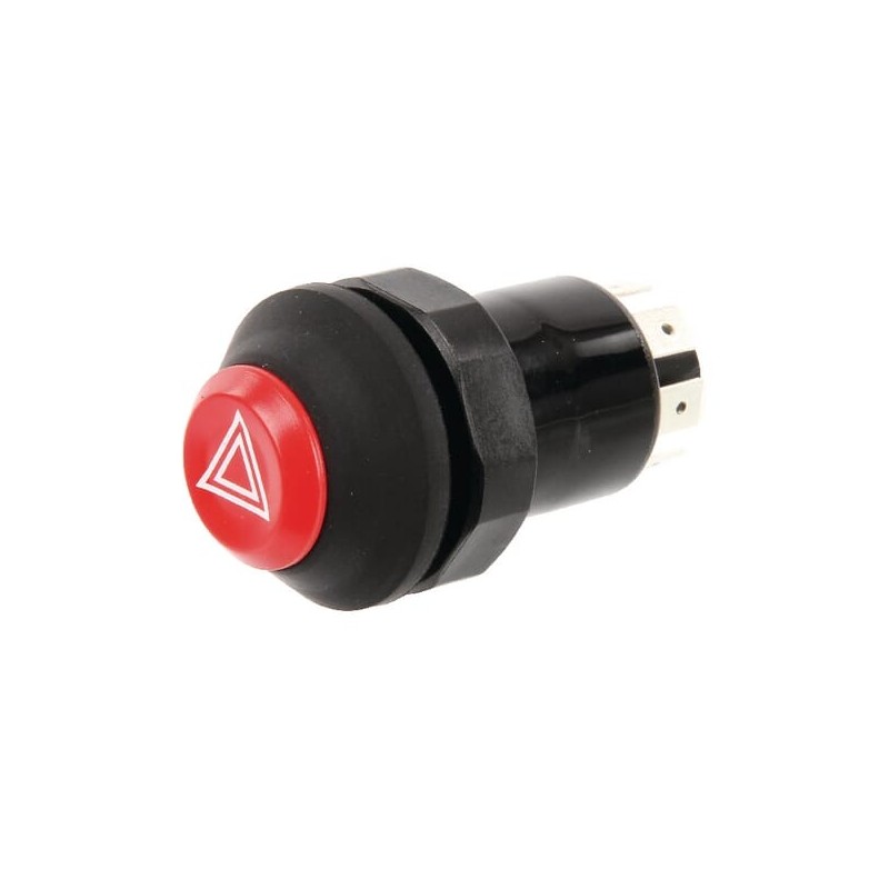 Push switch, Hazard lights, round, red - 11100100PN