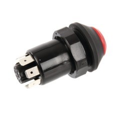 Push switch, Hazard lights, round, red - 11100100PN