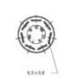 Push switch, Hazard lights, round, red - 11100100PN