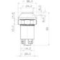 Push switch, Hazard lights, round, red - 11100090PN Push switch, Hazard lights, round, red - 11100090PN