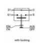 Push switch, Beacon, round, yellow - 11110100PN Push switch, Beacon, round, yellow - 11110100PN