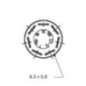 Push switch, Wipers, round, yellow - 11100040PN Push switch, Wipers, round, yellow - 11100040PN