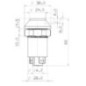 Push switch, Wipers, round, yellow - 11100040PN Push switch, Wipers, round, yellow - 11100040PN
