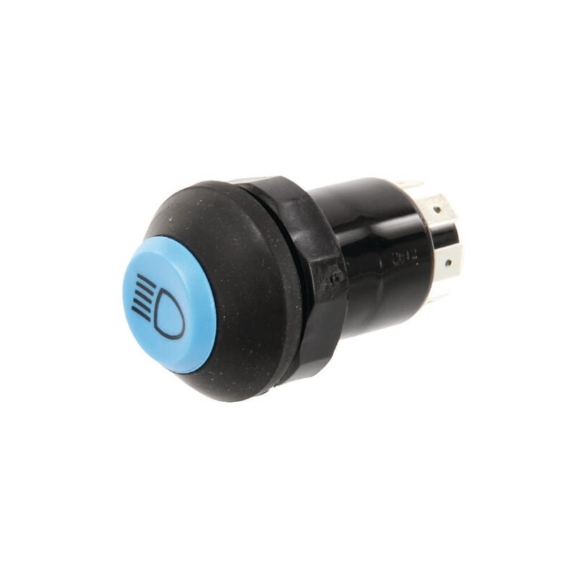 Push switch, High beam, round, blue - 11112100PN Push switch, High beam, round, blue - 11112100PN