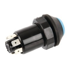 Push switch, High beam, round, blue - 11112100PN