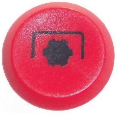 Push switch, PTO, round, red - 11145340PN