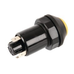 Push switch, High beam, round, yellow - 11120100PN