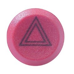 Push switch, Hazard lights, round, red - 11105130PN