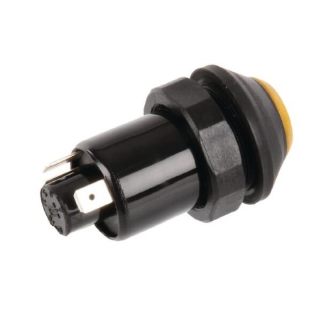 Push switch, PTO, round, yellow - 11110290PN