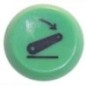 Push switch, Linkage lower, round, green - 11145330PN Push switch, Linkage lower, round, green - 11145330PN