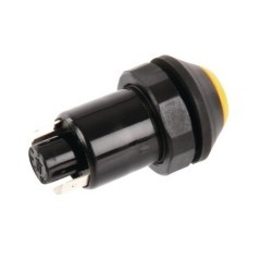 Push switch, Quick, round, yellow - 11245210PN