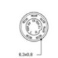 Push switch, Blank, round, yellow - 11175160PN