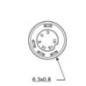 Push switch, Pre-heating, round, orange - 11210520PN