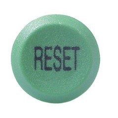 Push switch, Reset, round, green - 11215410PN