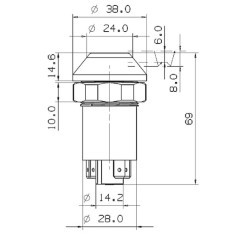 11215410PN Pneutron, Push button switches 