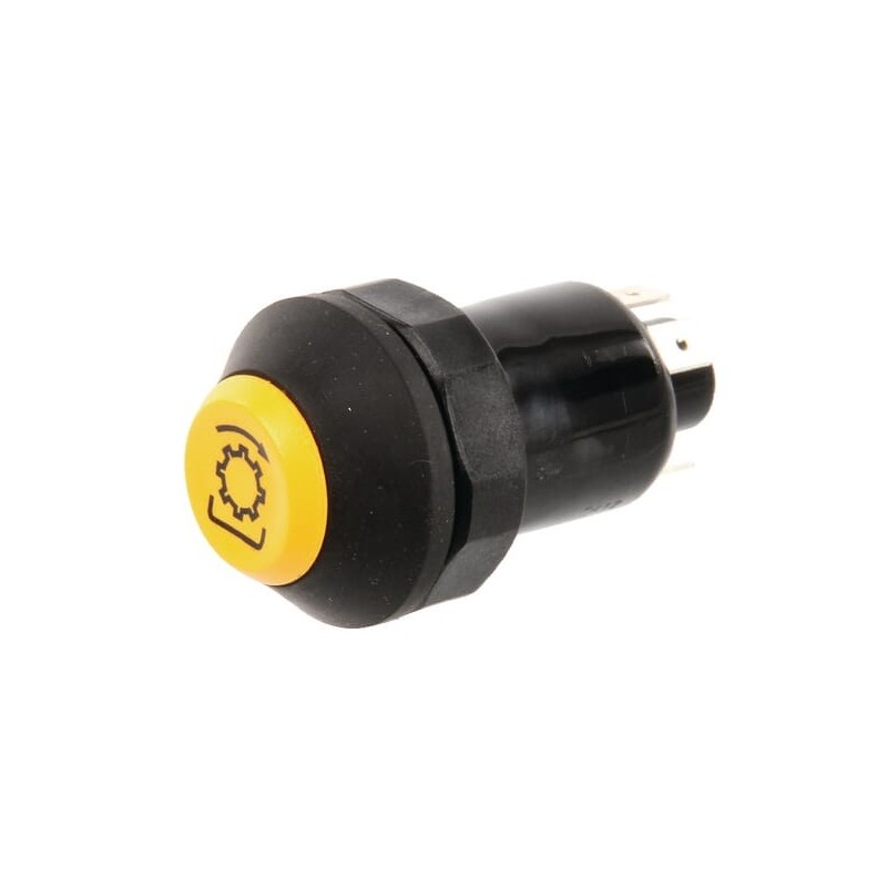 Push switch, PTO, round, yellow - 11175190PN Push switch, PTO, round, yellow - 11175190PN