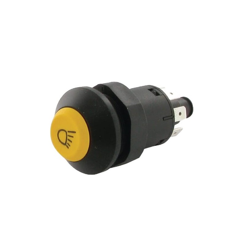 Push switch, Work light, round, yellow - 11175260PN