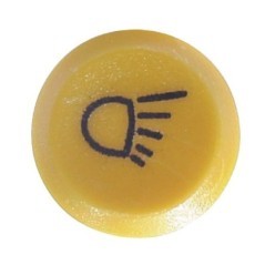 Push switch, Work light, round, yellow - 11175260PN