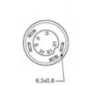 Push switch, Differential lock, round, yellow - 11245270PN