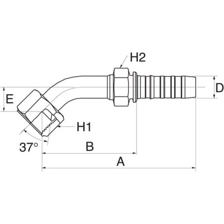 Insert 45 stopni DN16-7/8JIC - 10GS10FJX45018