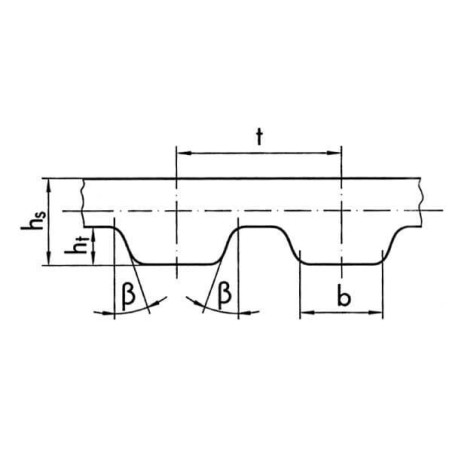 Timing belt AT5x10mm Optibelt - 10AT5