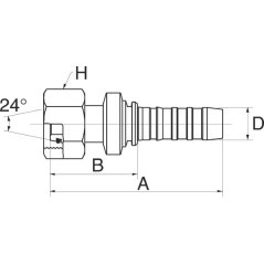Hose insert DN16-1 BSP - 10GS16FDHORX