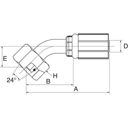 Insert 45 stopni DN16-M30x2 - 10G20FDHORX45